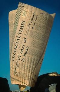 The FT soaring high in the sky 